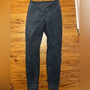 White House Black Market Runway Leggings Womens Faux Suede Blue size 8